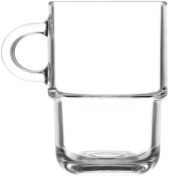 LAV Odin Gläser-Set mit Henkel – 6-teilig, 350 ml , Stapelbar - 8 x 11,5 cm