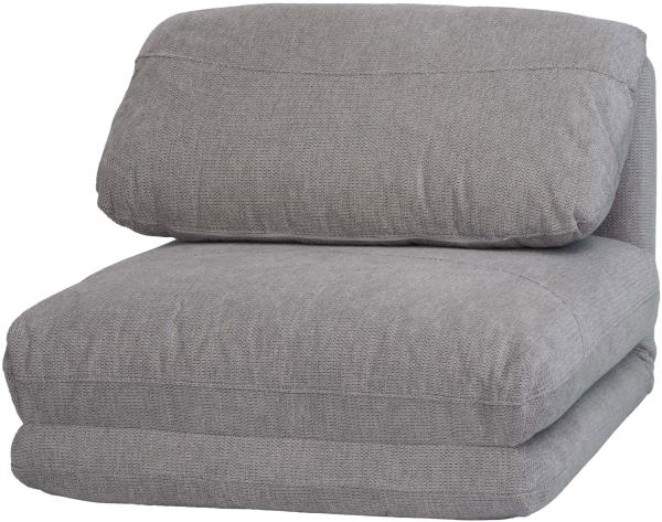 Schlafsessel HWC-E68, Schlafsofa Funktionssessel Klappsessel Relaxsessel, Stoff/Textil ~ hellgrau