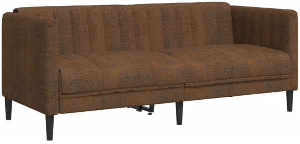vidaXL 2-Sitzer Sofa Braun Kunstleder Wildleder-Optik 372612
