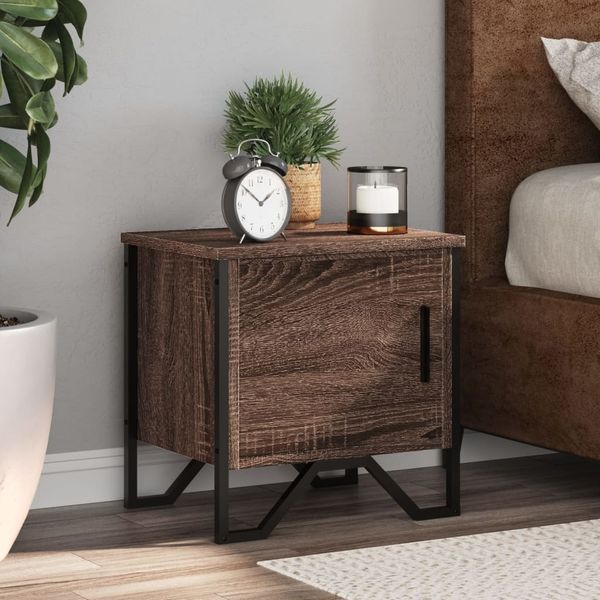 vidaXL Nachttische 2 Stk. Braun Eichen-Optik 40x30x40 cm Holzwerkstoff 848523