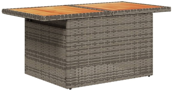 vidaXL 7-tlg. Garten-Sofagarnitur mit Kissen Grau Poly Rattan 3326937 Bild 4