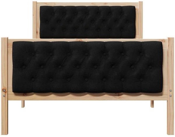 vidaXL Bettrahmen Schwarz 100 x 200 cm Massives Kiefernholz 878421 Bild 4