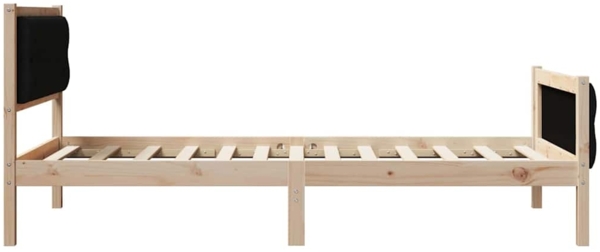 vidaXL Bettrahmen Schwarz 100 x 200 cm Massives Kiefernholz 878421 Bild 5