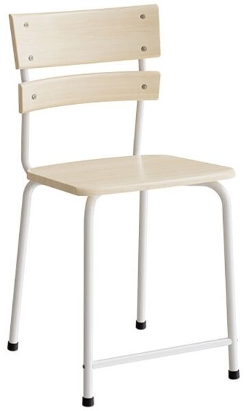 Stuhl Classic 156 massiv Buche weißes Gestell