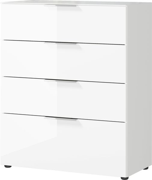Kommode >M-404< (BxHxT: 83x102x42 cm) in weiss - 83x102x42cm (BxHxT)