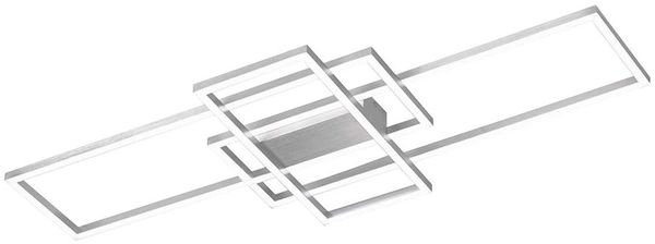 LED Deckenleuchte, dimmbar, Alu gebürstet, L 104 cm