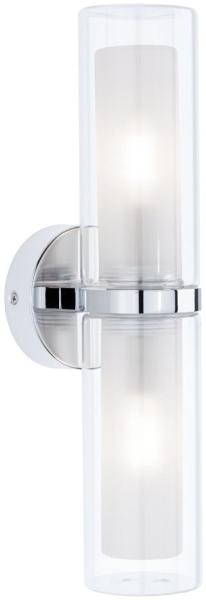 Paulmann 71077 Wandleuchte Luena Glas Chrom zweifacher Lichtaustritt IP44