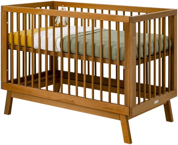 Bopita Kaleo Babybett - 60 x 120 cm - Dune / Rose - Material: massiv Buchenholz - Babypark. de