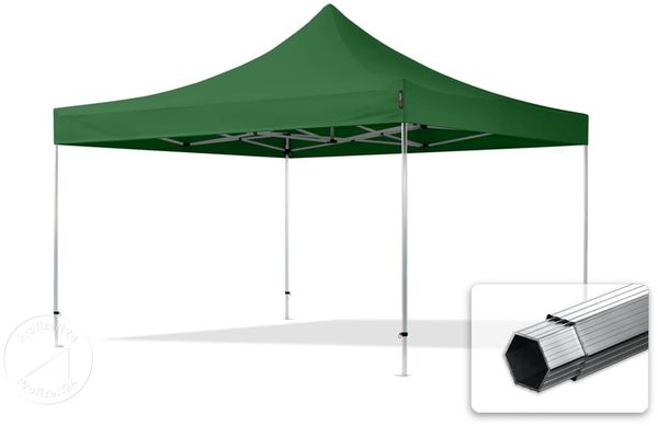 4x4 m Faltpavillon PROFESSIONAL Alu 40mm, dunkelgrün