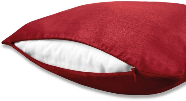 Kissenhüllen Alessia in Unifarben mit und ohne Kissenfüllung, gemütlich und anschmiegsam in vielen verschiedenen Farben erhältlich (rot - salsa/40x40 cm/mit Füllkissen) Bild 3