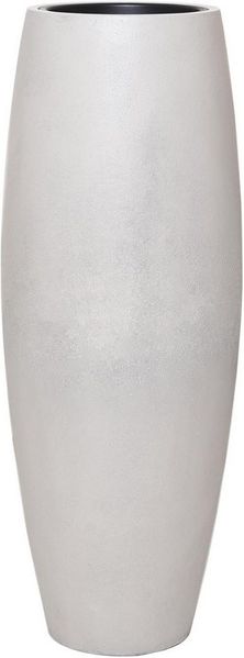 VIVANNO Bodenvase Fiberglas MAGNUM Rund - Beige Steinoptik (1 St), 37x100 cm