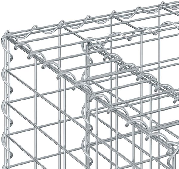 vidaXL Gabionen Hochbeet Silber 42033328 Bild 9