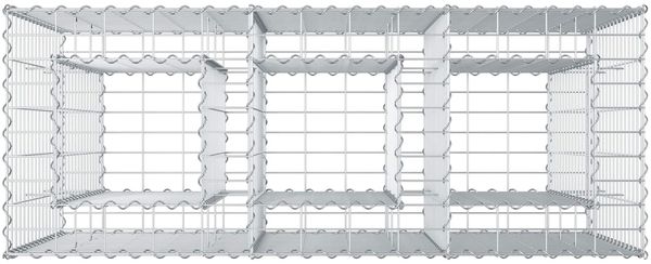 vidaXL Gabionen Hochbeet Silber 42033328 Bild 8