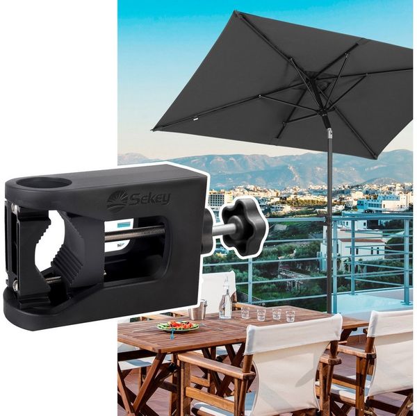 Sekey Balkonschirm 180 x 130 cm Sonnenschirm Rechteckiger Terassenschirm, UPF 50+, LxB: 180,00x130,00 cm, Kippbar, Lüftungsschlitz, rechteckig