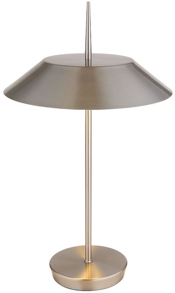 LED Tischleuchte, 2-Flammig, nickel, H 52 cm