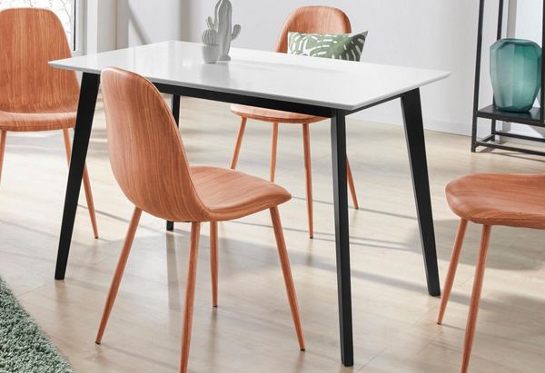 OTTO home Esstisch Cody, mit Beinen aus Massivholz eckige MDF-Tischplatte, in 2 Farbvarianten