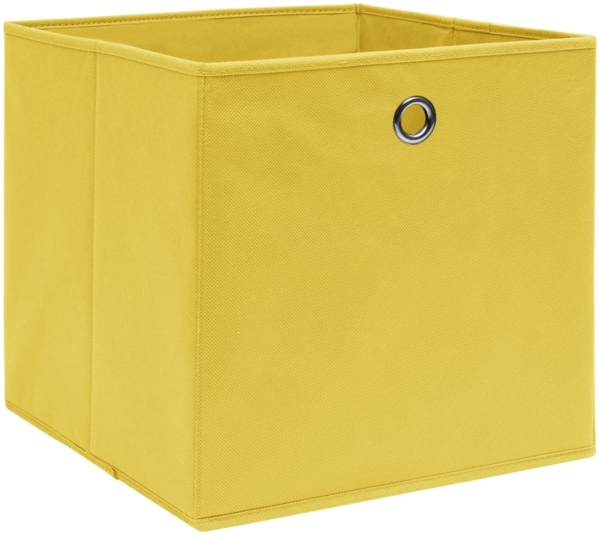 vidaXL Aufbewahrungsboxen 4 Stk. Vliesstoff 28x28x28 cm Gelb 325223