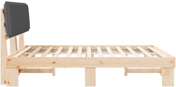 vidaXL Bettgestell mit gepolstertem Kopfteil Dunkelgrau 180 x 200 cm 3398070 Bild 6
