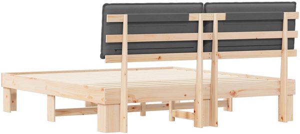 vidaXL Bettgestell mit gepolstertem Kopfteil Dunkelgrau 180 x 200 cm 3398070 Bild 7