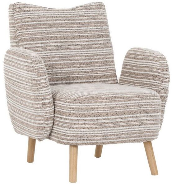 BlingBin Sessel Loungesessel Einzelsessel, Polstersessel mit Holzbeinen & Seitentasche (Fernsehsessel, 1-St, Stoff mit Kreismuster, mit seitlicher Tasche), bequemer Lesesessel, Wohnzimmer, Schlafzimmer, Büro