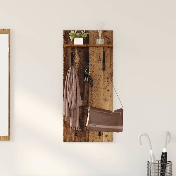 vidaXL Wandmontierter nachttisch Altholz 40 x 10 x 90 cm Holzwerkstoff 874457