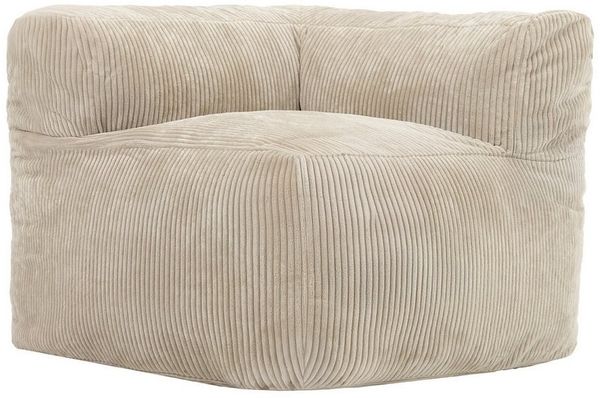 icon Sitzsack Modulares Ecksessel aus Cord Flauschig „Zen“, Schaumstoff Füllung, für Wohnzimmer, für Schlafzimmer