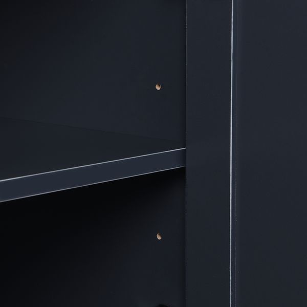 Sideboard 160×37×75 cm mit 3 Schubladen, 4 Türen, verstellbaren Regalböden, Holzoptik, Buffetschrank Bild 10