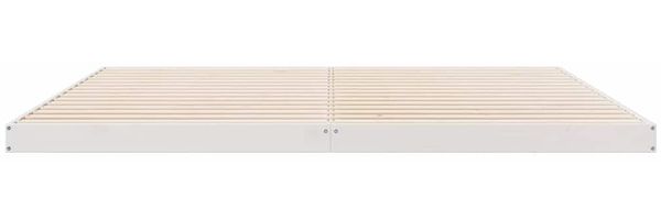 vidaXL Bodenbettrahmen Weiß 213,5 x 184 x 9 cm Massives Kiefernholz 869743 Bild 5