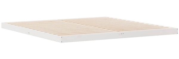 vidaXL Bodenbettrahmen Weiß 213,5 x 184 x 9 cm Massives Kiefernholz 869743 Bild 4