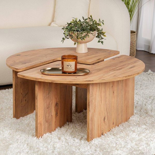 Dmora Couchtisch Codroipo 90 x 90 x 41h cm Braun, Quadrat