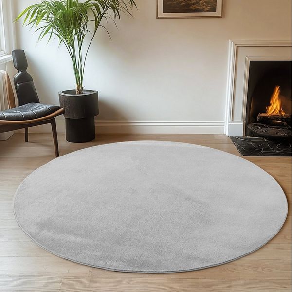 Ayyildiz Teppiche Teppich JOY 1400, rund, Höhe: 11 mm, uni Kurzflor, Wohnzimmer, viele Größen