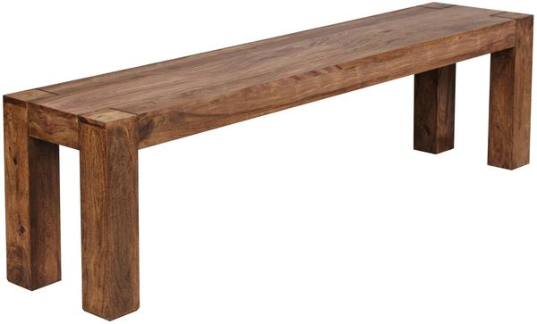 Finebuy Esszimmer Sitzbank , 160 x 45 x 35 cm, Massivholz Sheesham Bild 2