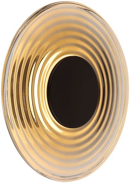 LED Wandleuchte, schwarz matt, Glas rauchfarben, D 30 cm