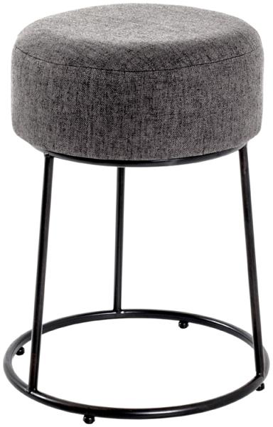 Hocker >Sonja 6< in schwarz-anthrazit aus MDF, Metall - 46cm (H)