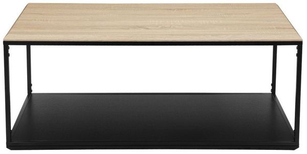OTTO home Couchtisch Nathan, pulverlakiertes Gestell mit Tischplatte in Eichenoptik