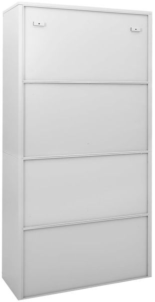 vidaXL Büroschrank mit Schiebetür Hellgrau 90 x 40 x 180 cm Stahl [335959] Bild 6