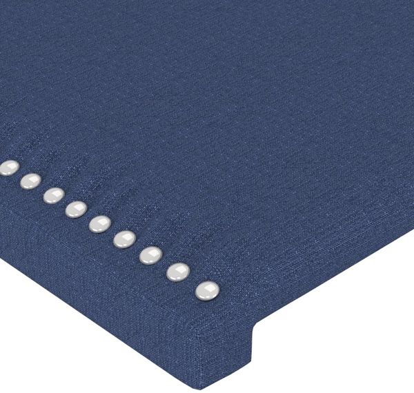 Bettgestell mit Kopfteil Blau 140x200 cm Stoff [3124982] Bild 10