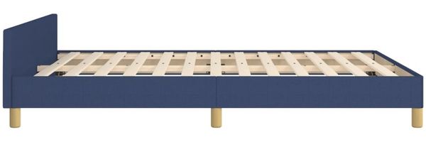Bettgestell mit Kopfteil Blau 140x200 cm Stoff [3124982] Bild 7