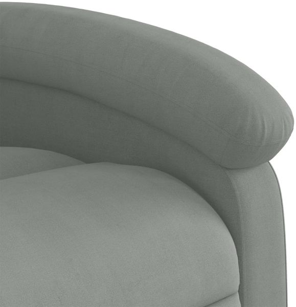 vidaXL Massagesessel Elektrisch Hellgrau Samt 3204289 Bild 11