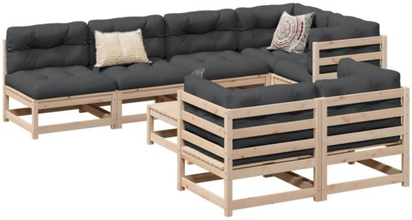 vidaXL 8-tlg. Garten-Sofagarnitur Massivholz Kiefer 3299342