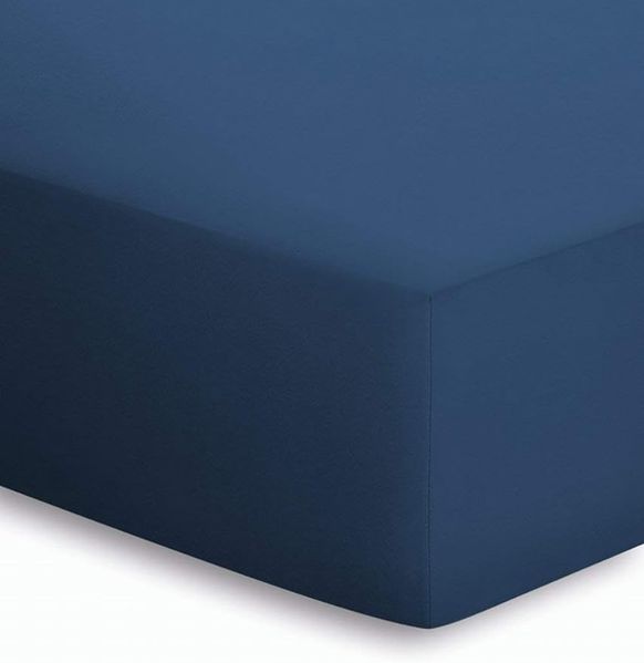 schlafgut Jersey-Elasthan Spannbettlaken Spannbetttuch 140x200 cm - 160x220 cm Marine