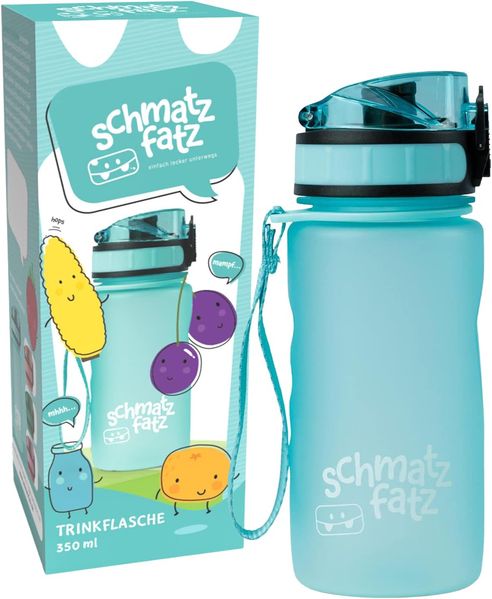 schmatzfatz Trinkflasche Sportflasche 350 ml 18 cm Tritan Türkis