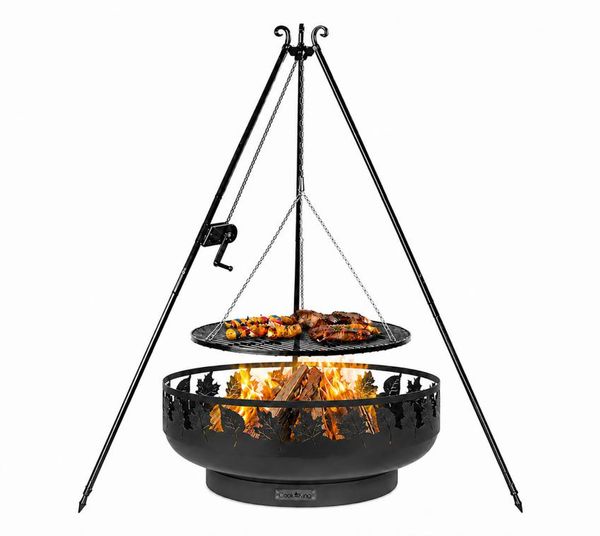 CookKing Schwenkgrill Set Toronto1, mit Feuerschale, Dreibein und Grillrost, Ø 70