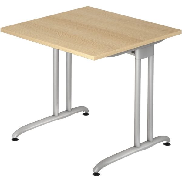 'BS08' Schreibtisch C-Gestell 80x80 cm Eiche