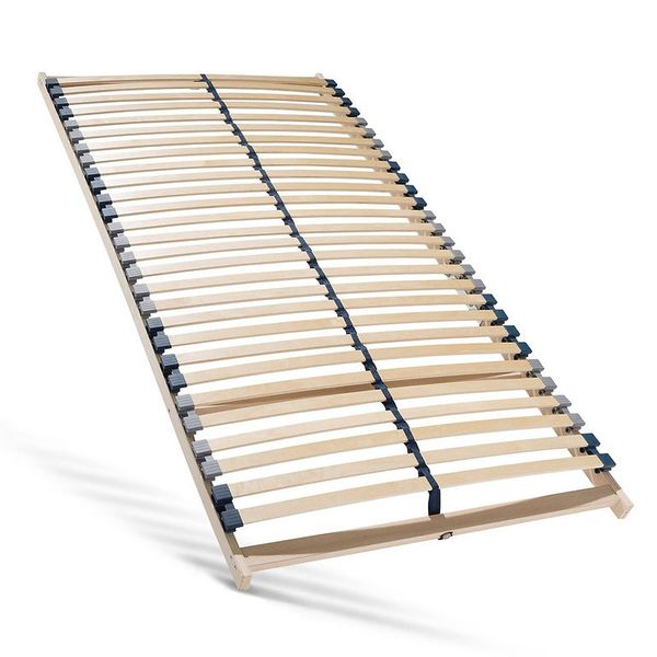Lattenrost 70x200, Ergonomischer 7 Zonen Lattenrost mit stabilem Buchenholzrahmen, 28 Latten, Hergestellt in Deutschland, Selbstmontage, Traglast ca. 150Kg, Flexible Federholzleisten