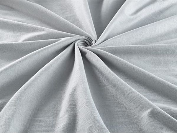 HTI-Living Spannbettlaken Jersey 150x200 Baumwolle/Elastan Silber