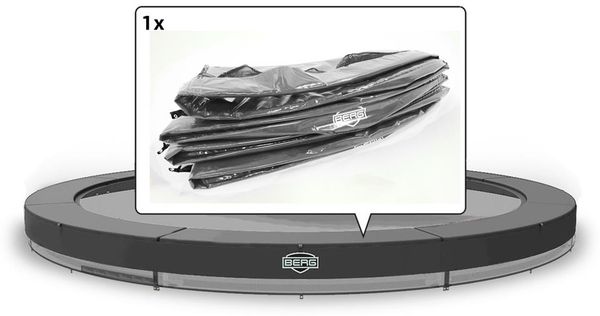 BERG Ersatzteil Schutzrand 430 cm rund grau - Elite InGround Federabdeckung für Trampolin