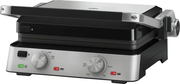 Braun 'CG 7020' Kontaktgrill, Edelstahl silber / Gusseisen schwarz, 2000 Watt, 17,3 x 36,5 x 31,5 cm