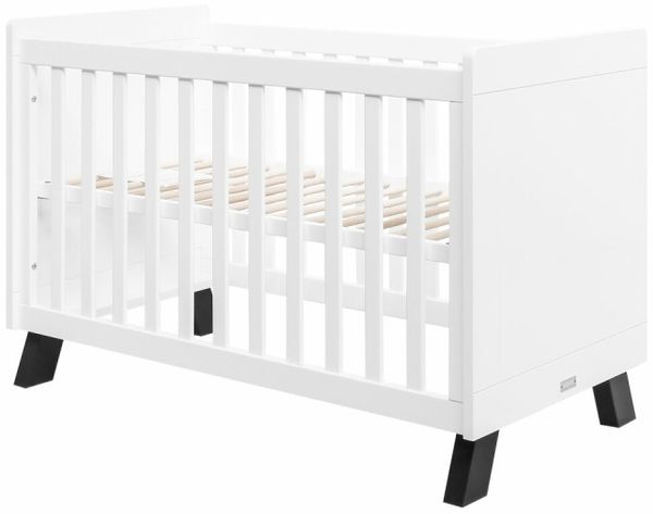 Bopita - Juno Babybett - 60 x 120 cm - Weiß/Schwar - Material: MDF / Buche - Babypark. de Bild 3