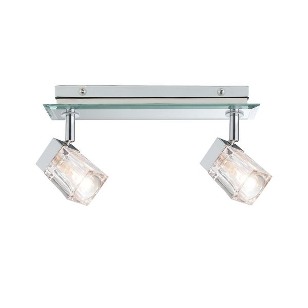 Paulmann WallCeiling Trabani IP44 max. 2x20W G9 Chrom/Transparent 230V Metall/Glas